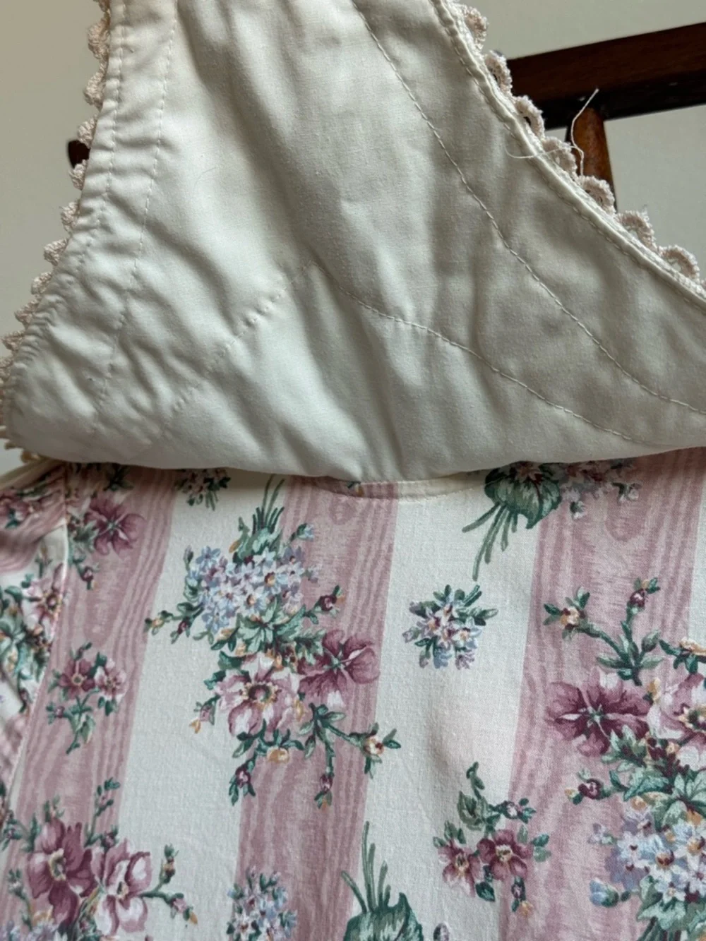 Vintage Bryan Girls Floral Dress Lace Collar Prairie Cottagecore Pink Size 7
